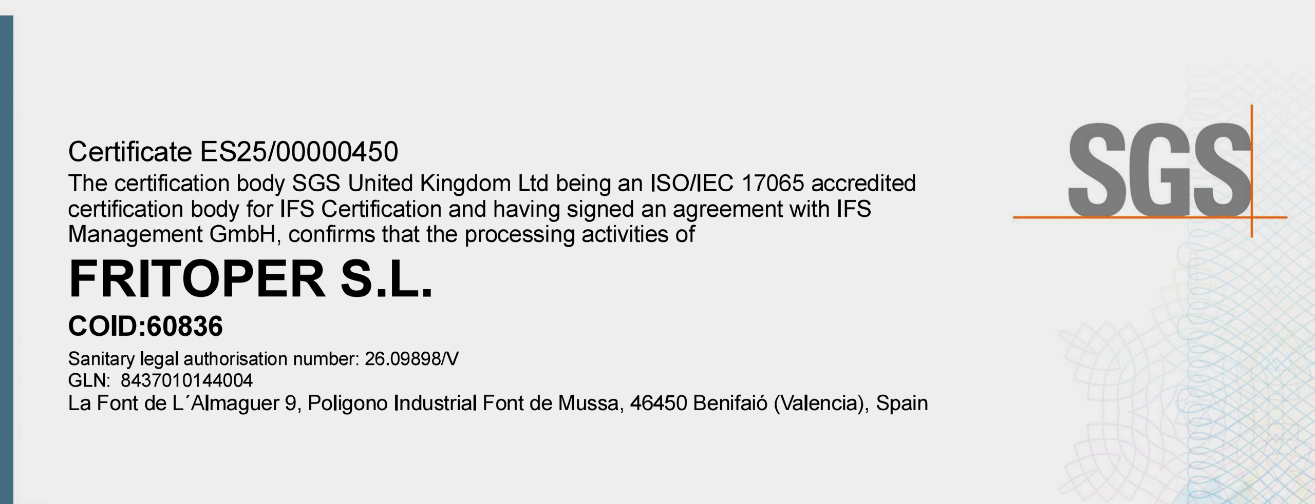 ¡Orgullosos de anunciar que hemos obtenido la certificación IFS v8!